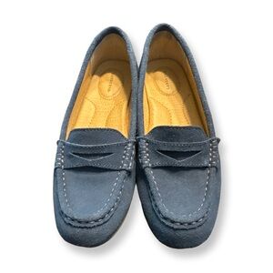 Lands' End Women's Blue Suede Loafers